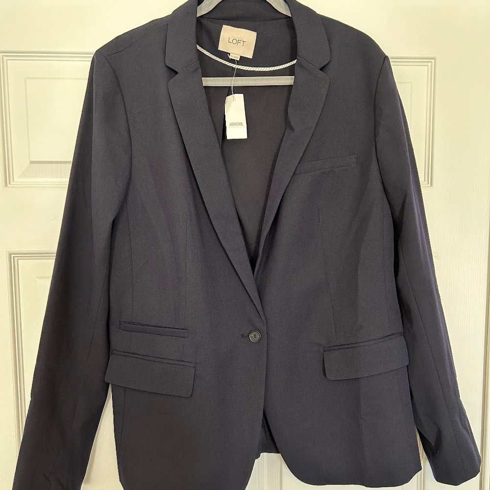 Loft, Navy Blue tall blazer, Size 16 T